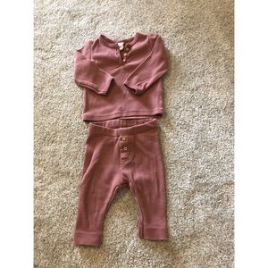 H&M matching set lightweight pants and top for baby girl 3M